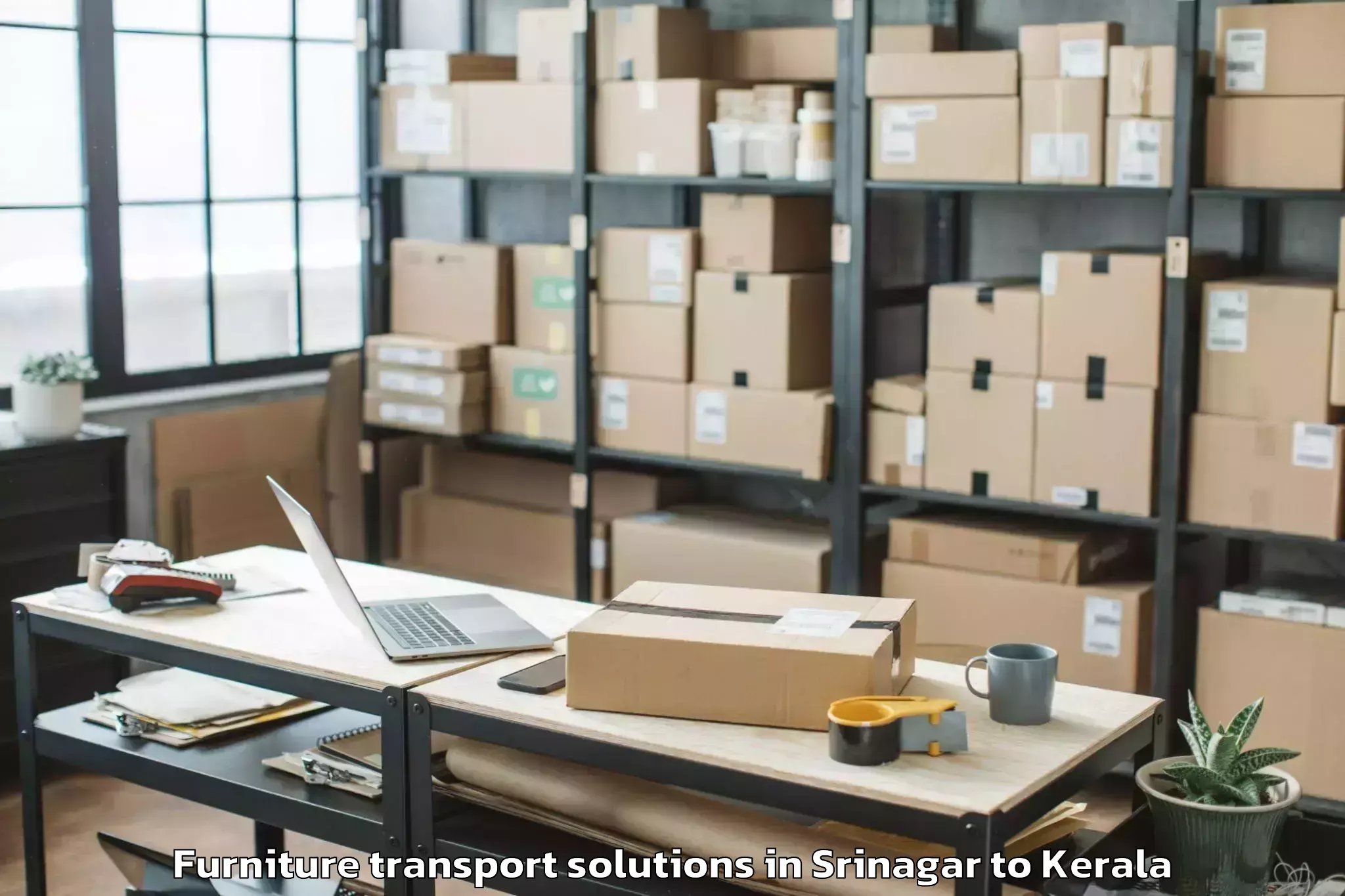 Discover Srinagar to Piravom Furniture Transport Solutions